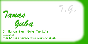 tamas guba business card